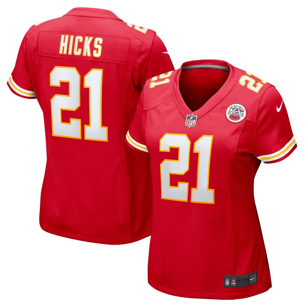 Jaden Hicks Kansas City Chiefs Women's Jersey - Red