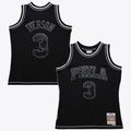Allen Iverson Philadelphia 76ers 1996 Contrast 2K Swingman Jersey - Black