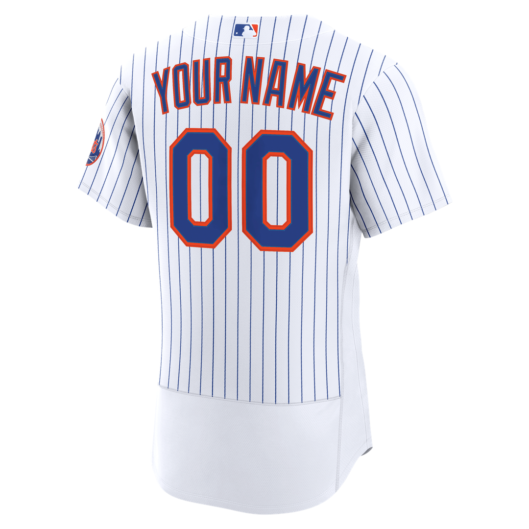 New York Mets Home Authentic Custom Jersey - White