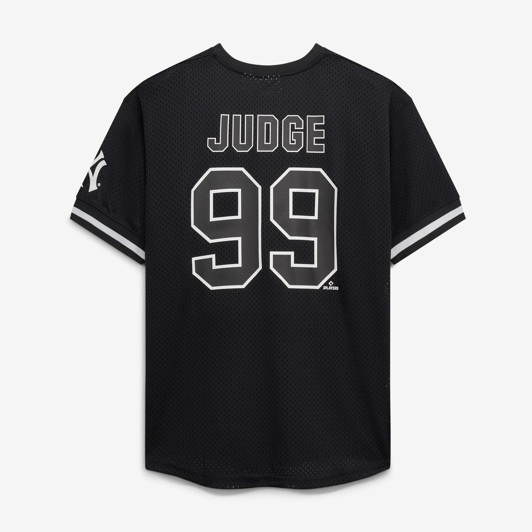 Aaron Judge New York Yankees Big & Tall Heavyweight Mesh Jersey - Black/White