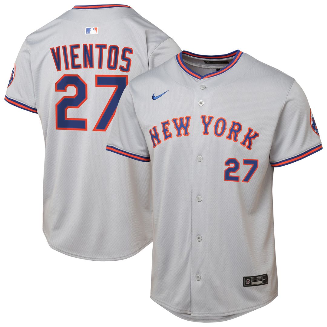 Mark Vientos New York Mets Youth Road Jersey – Gray