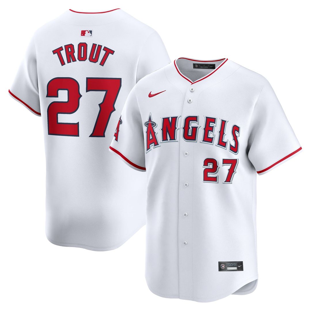 Mike Trout Los Angeles Angels Youth Home Jersey - White