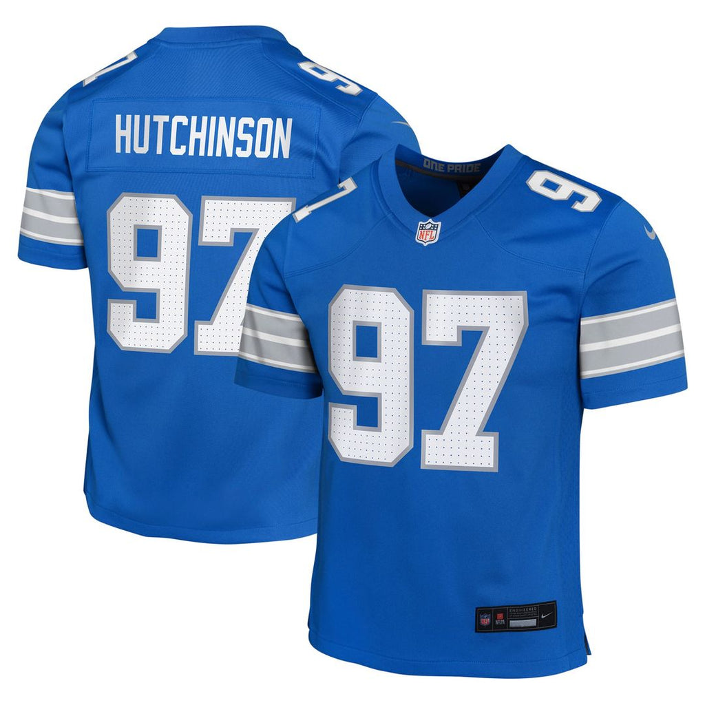Aidan Hutchinson Detroit Lions Youth Jersey - Blue