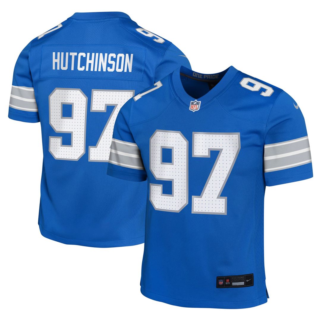 Aidan Hutchinson Detroit Lions Youth Jersey - Blue