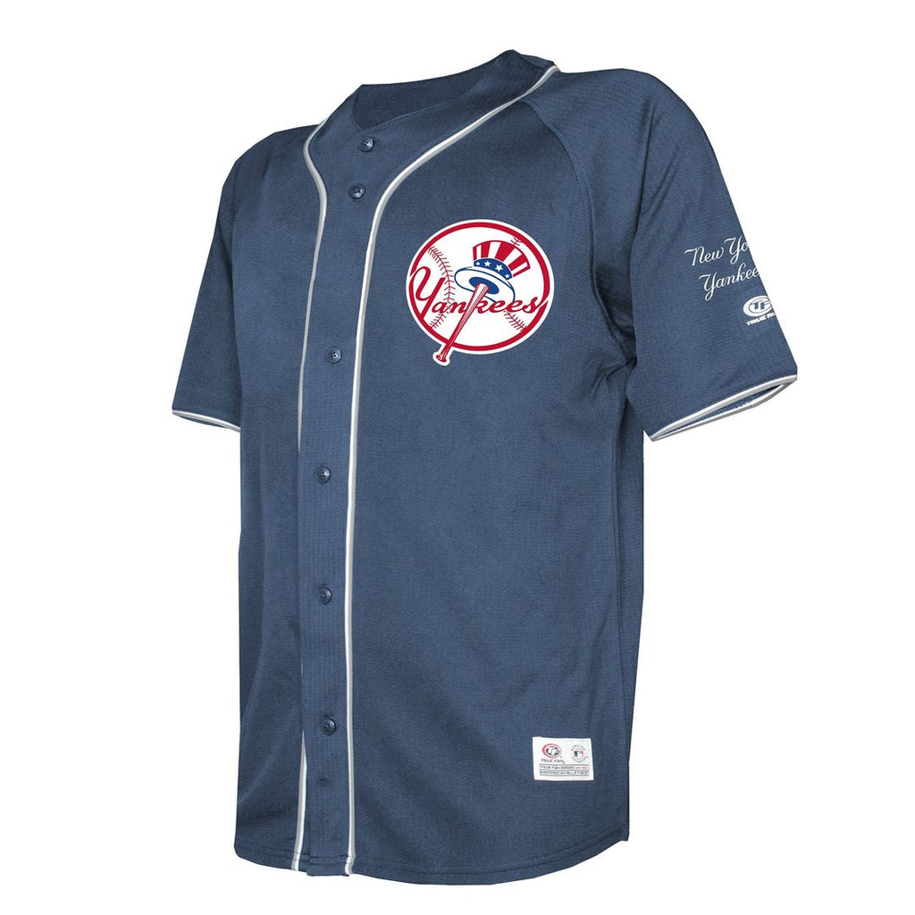 New York Yankees Team Color Full-Button Fashion Jersey - Navy