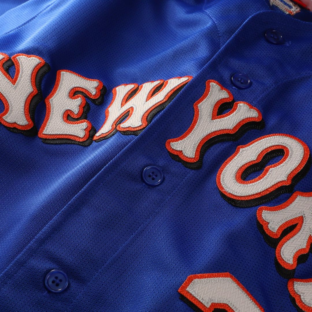 Mike Piazza New York Mets Mesh Batting Practice Button-Up Jersey - Royal