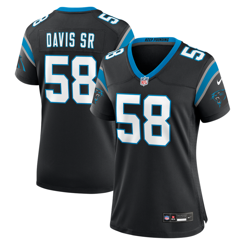 Thomas Davis Sr. Carolina Panthers Women's Team Retired Jersey - Black