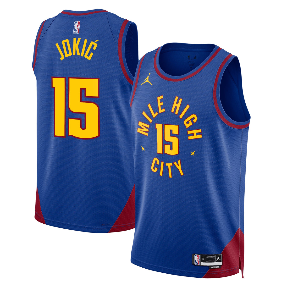 Denver Nuggets Jersey - Blue - Nikola Jokic - Unisex
