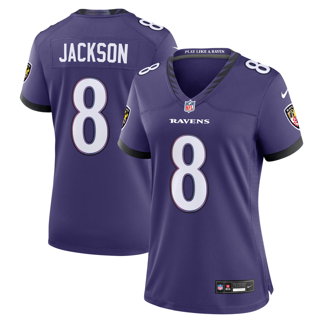 Lamar Jackson Baltimore Ravens Women's Team Jersey - Purple