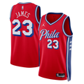 LeBron James Philadelphia 76ers Statement Edition Swingman Jersey - Red - Unisex