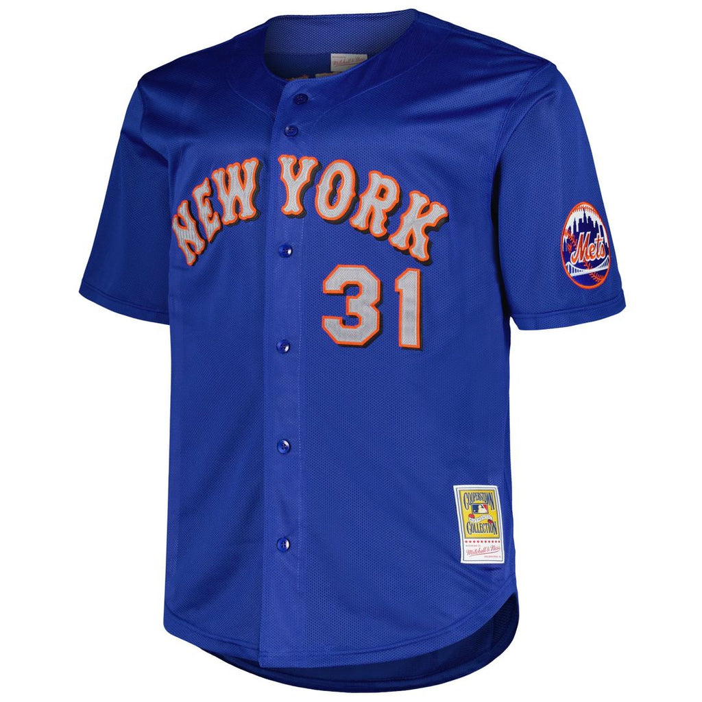 Mike Piazza New York Mets Big & Tall Cooperstown Mesh Jersey - Black