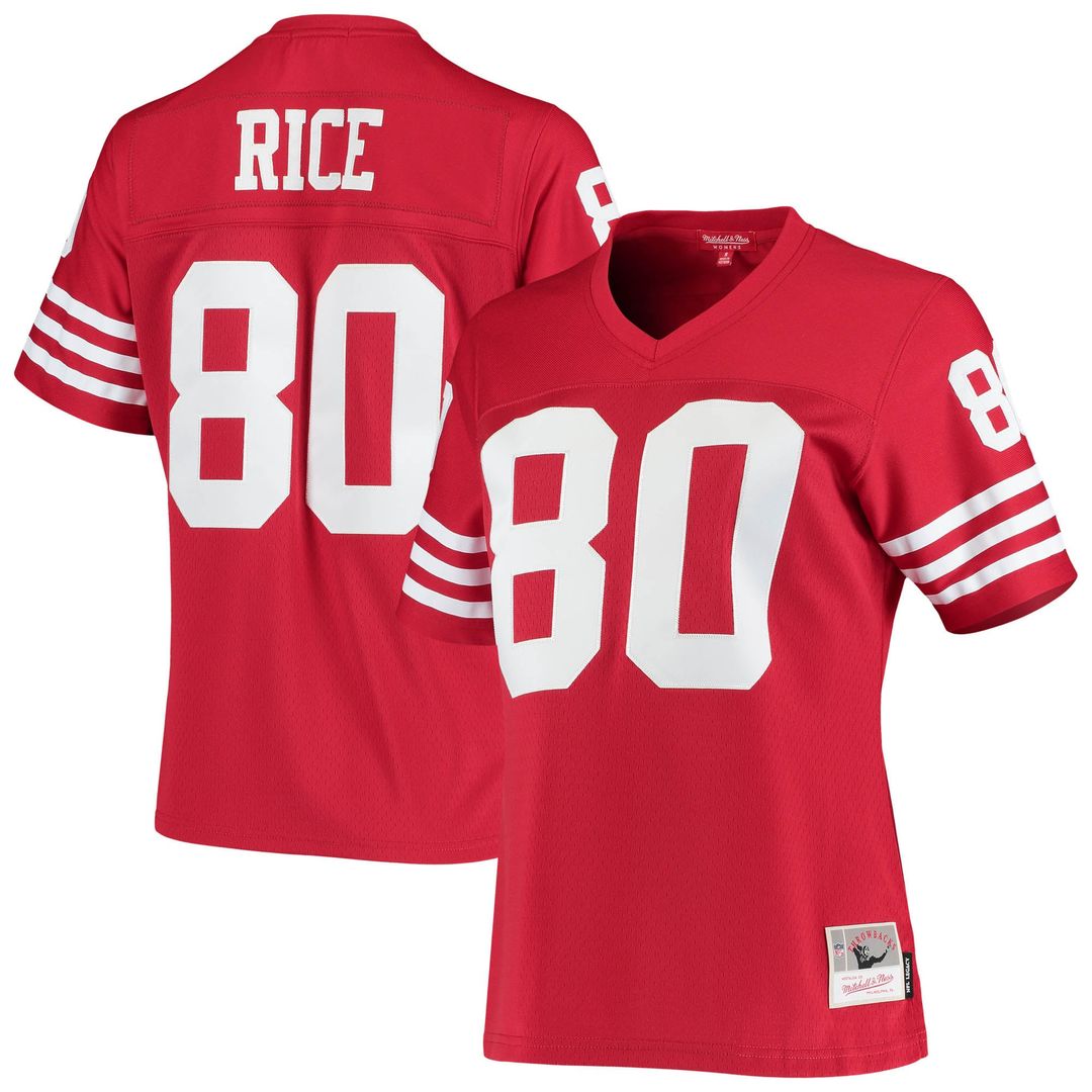 Jerry Rice San Francisco 49ers Women's 1990 Legacy Jersey - Scarlet