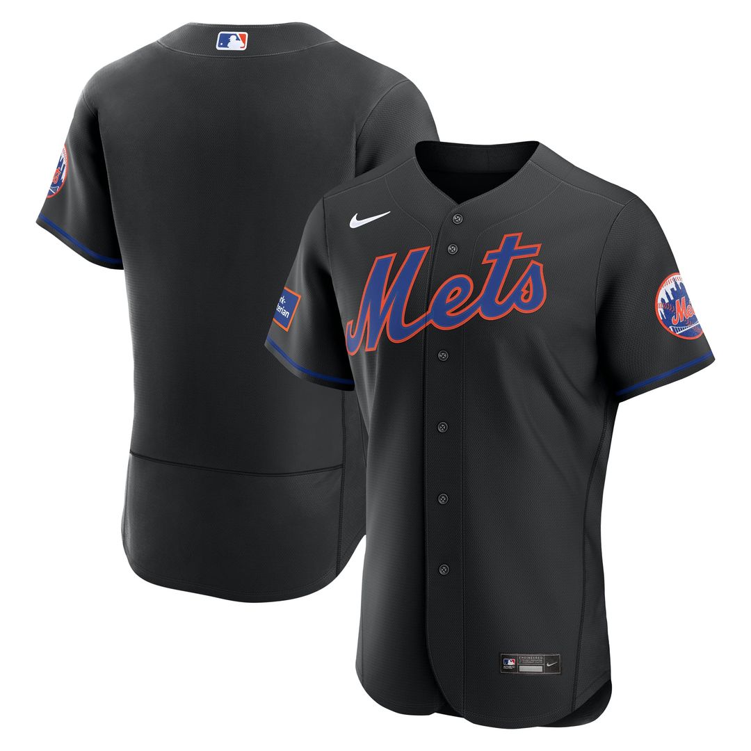 New York Mets Home Sponsor Patch Jersey - White