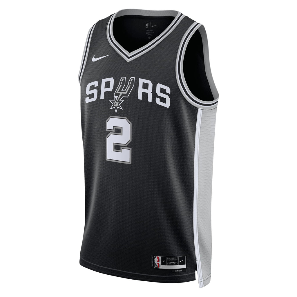 San Antonio Spurs Jersey 2025 First Round Draft Pick - Black - Dylan Harper - Youth