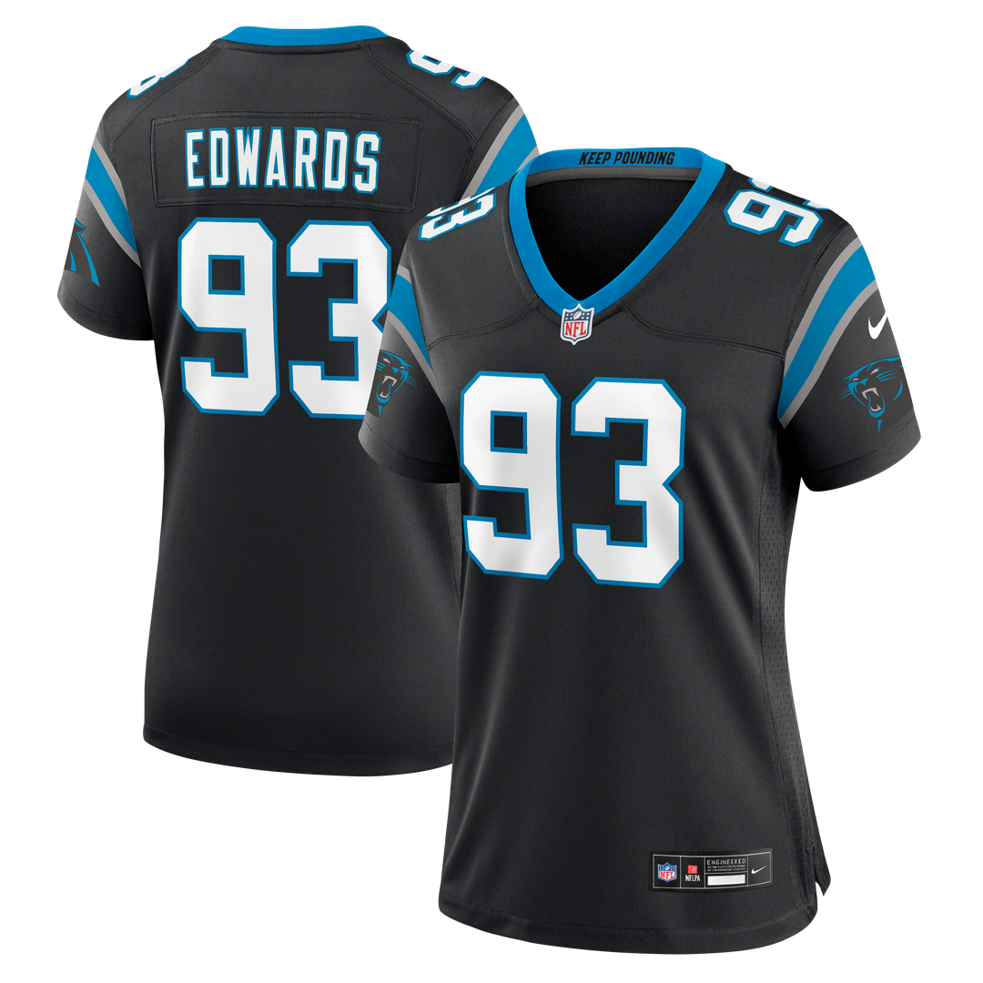 TeRah Edwards Carolina Panthers Women's Team Jersey - Black
