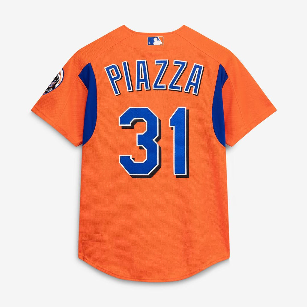Mike Piazza New York Mets Mesh Batting Practice Button-Up Jersey - Royal