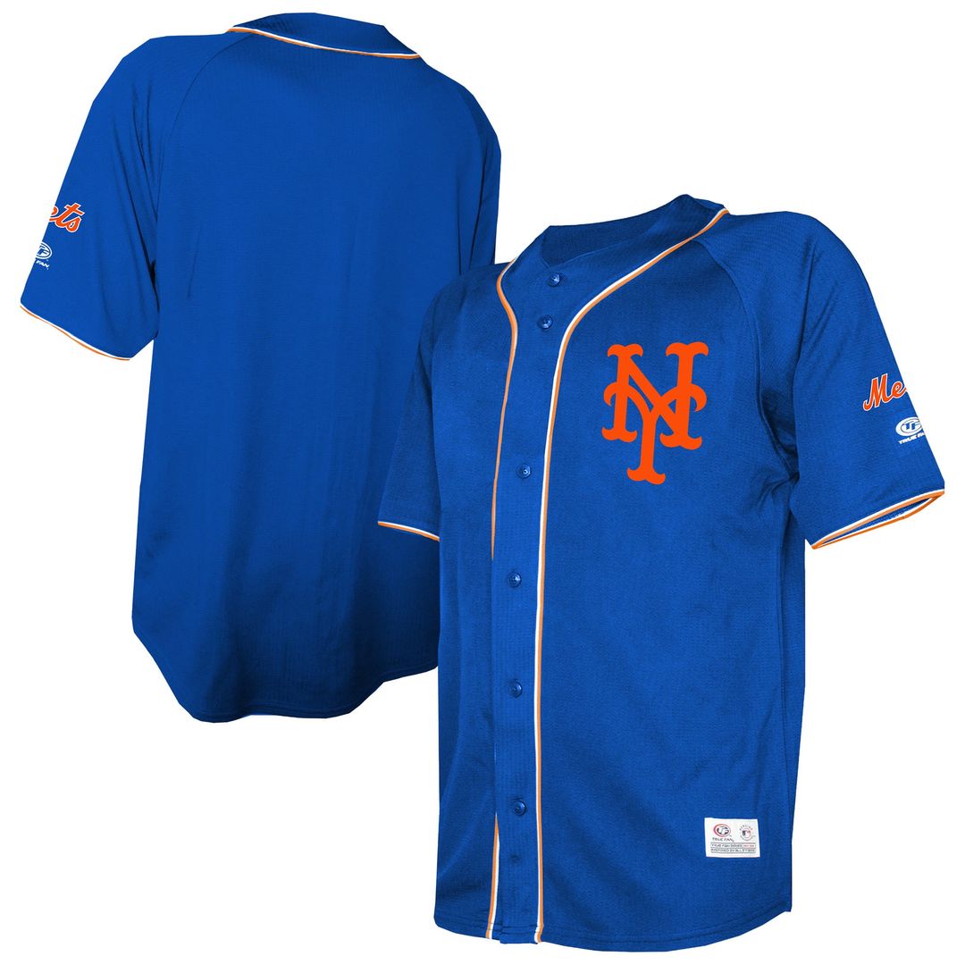 New York Mets Team Color Full-Button Fashion Jersey - Royal