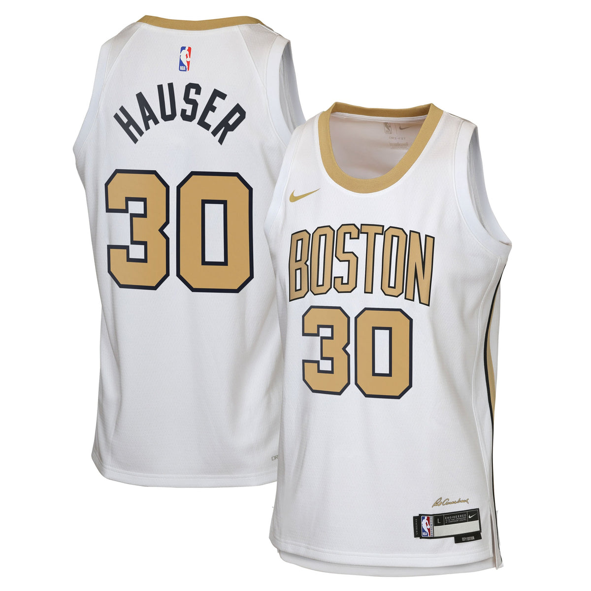 Boston Celtics 2025/26 Jersey - White - Sam Hauser - Youth