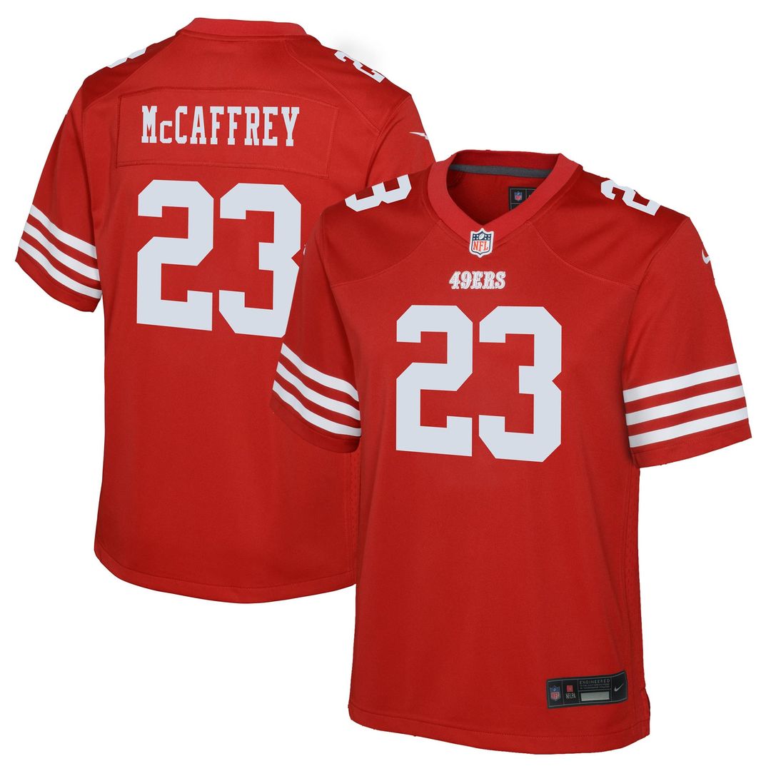 Christian McCaffrey San Francisco 49ers Youth Jersey - Scarlet