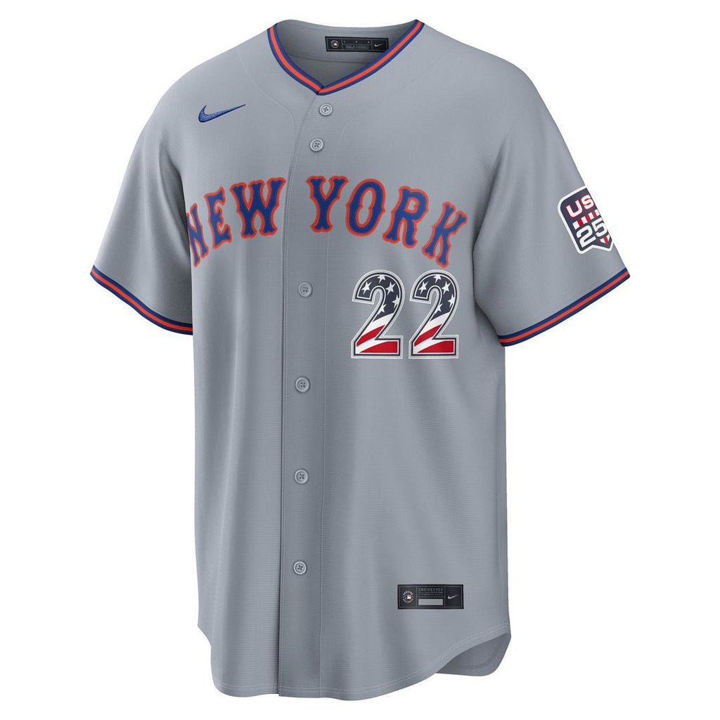 Fourth of July New York Mets Juan Soto Gray USA 250 Jersey
