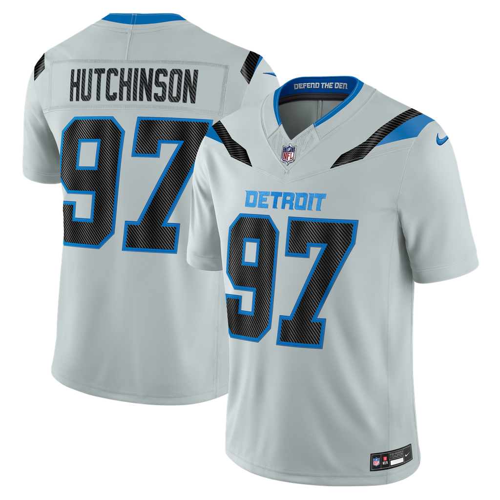 Aidan Hutchinson Detroit Lions 2026 Rivalries Collection Stitched Jersey - Silver