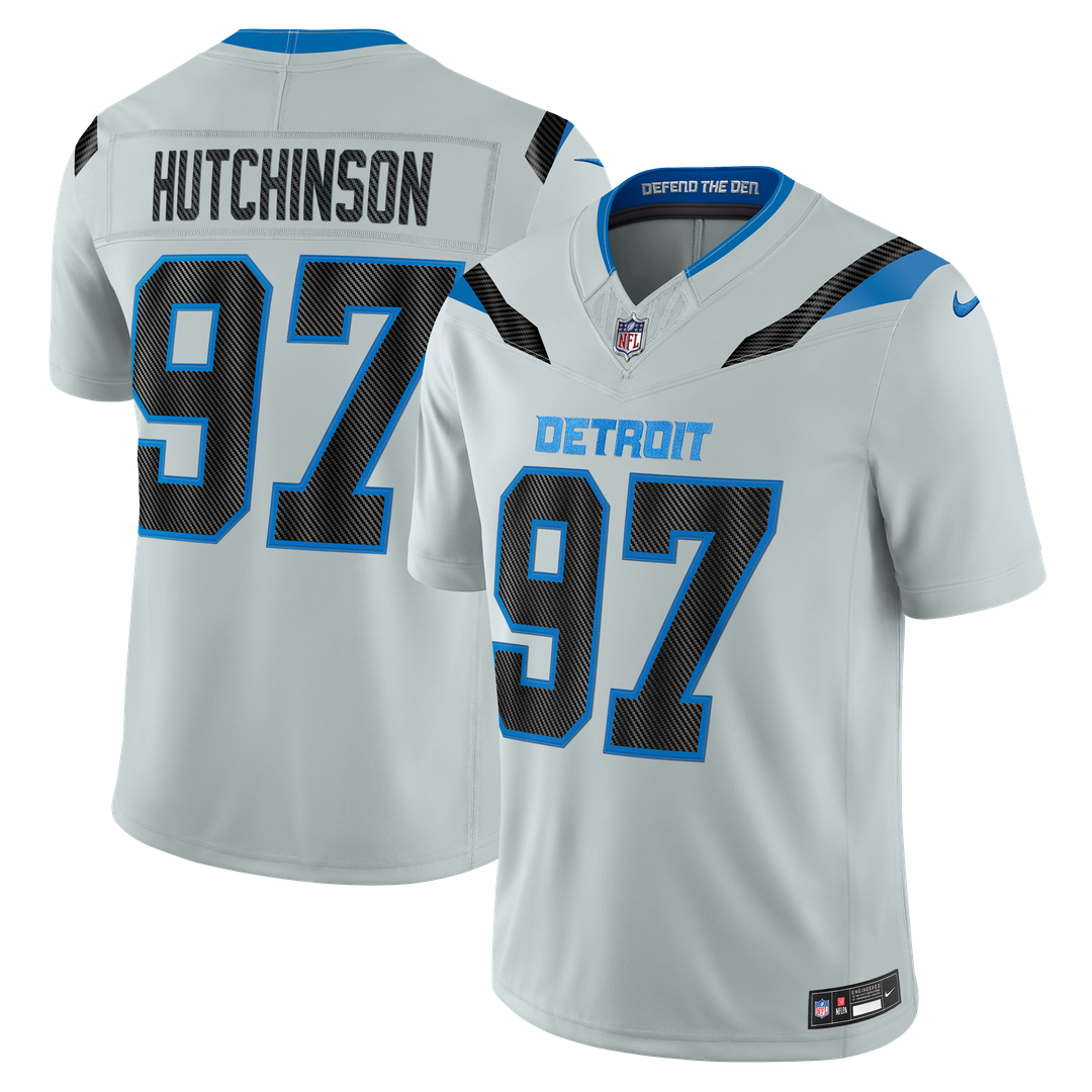 Aidan Hutchinson Detroit Lions 2026 Rivalries Collection Stitched Jersey - Silver