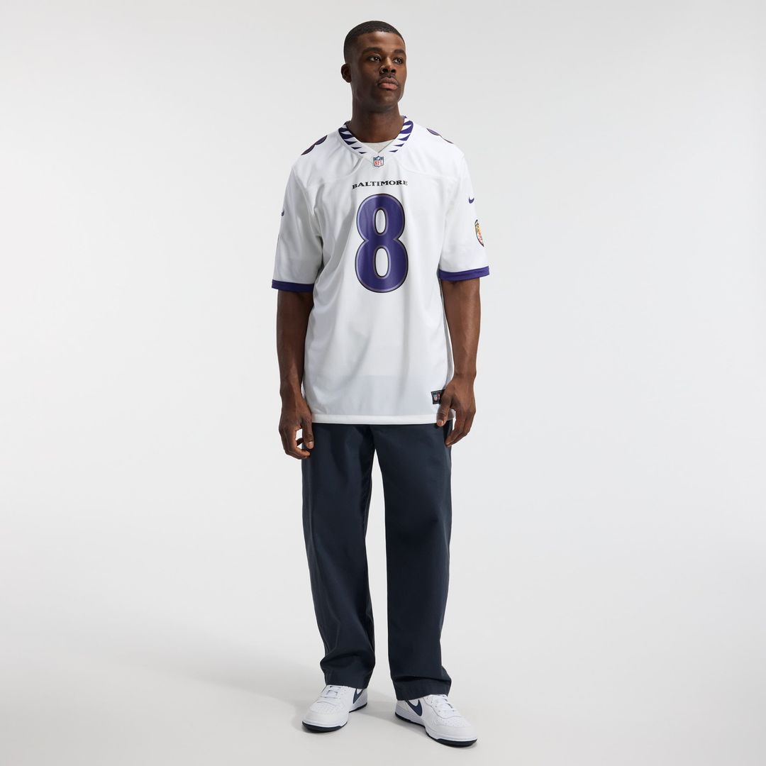 Lamar Jackson Baltimore Ravens Jersey - White