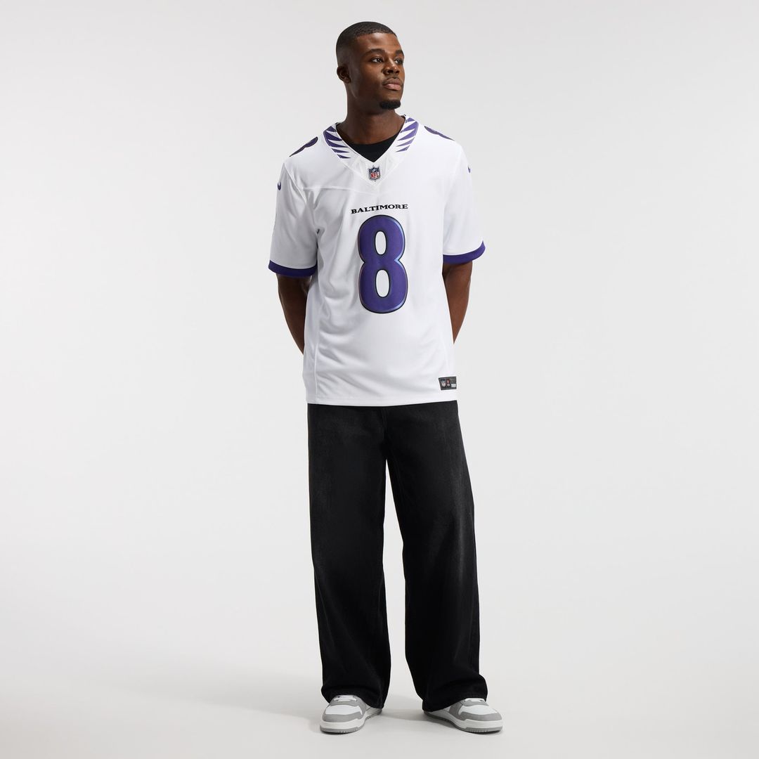 Lamar Jackson Baltimore Ravens Stitched Jersey - White