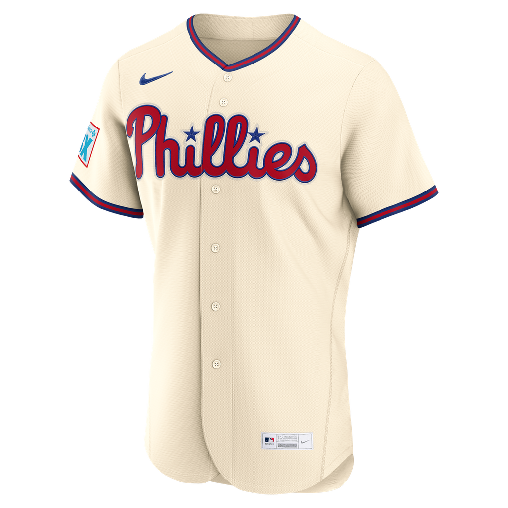 Bryce Harper Philadelphia Phillies Alternate Authentic Sponsor Patch Jersey - Light Blue