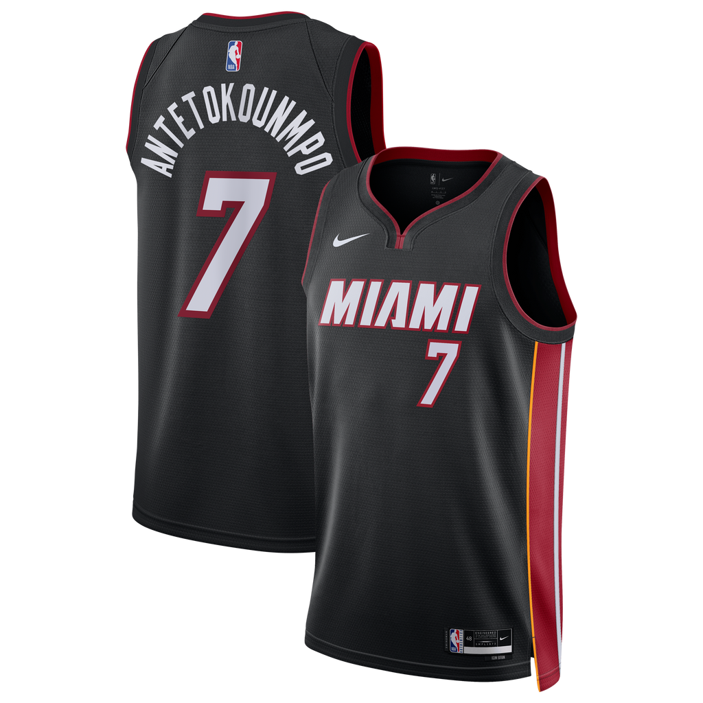Miami Heat Jersey - Black - Giannis Antetokounmpo - Unisex
