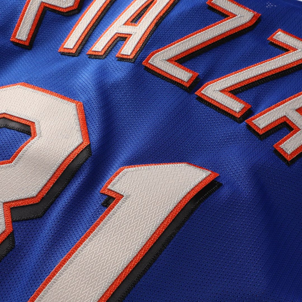 Mike Piazza New York Mets Mesh Batting Practice Button-Up Jersey - Royal