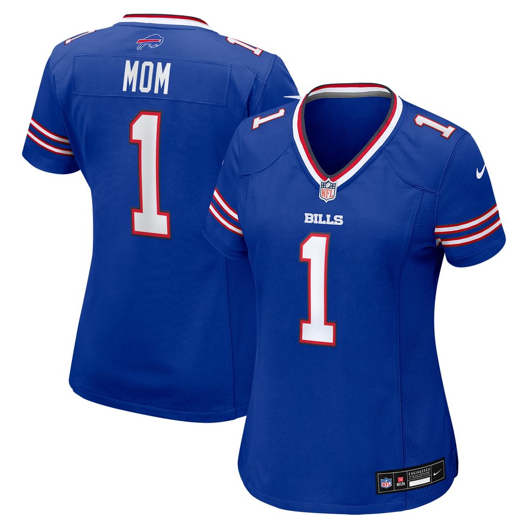 Number 1 Mom Buffalo Bills Women's Jersey - Royal