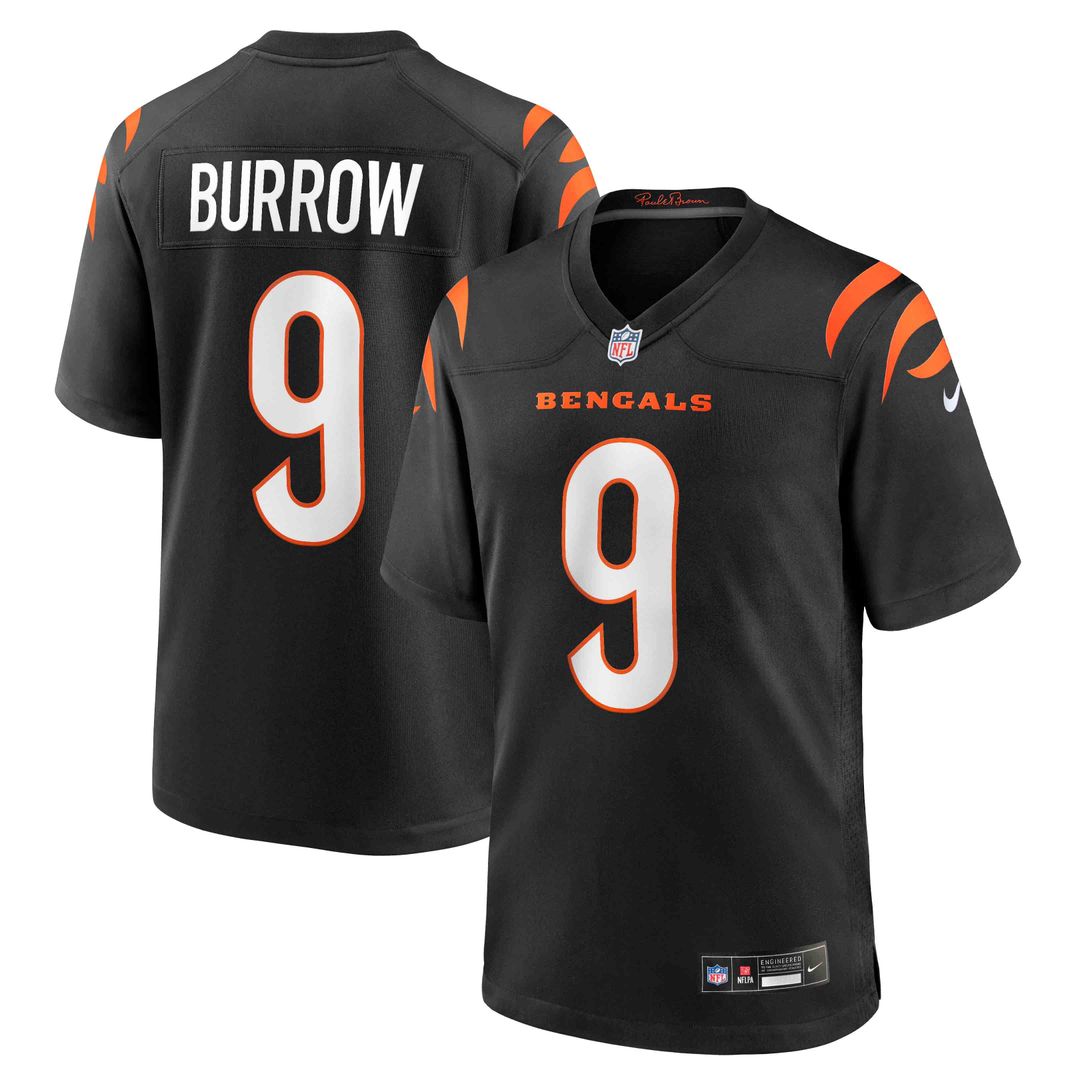 Joe Burrow Cincinnati Bengals Player Jersey - Black
