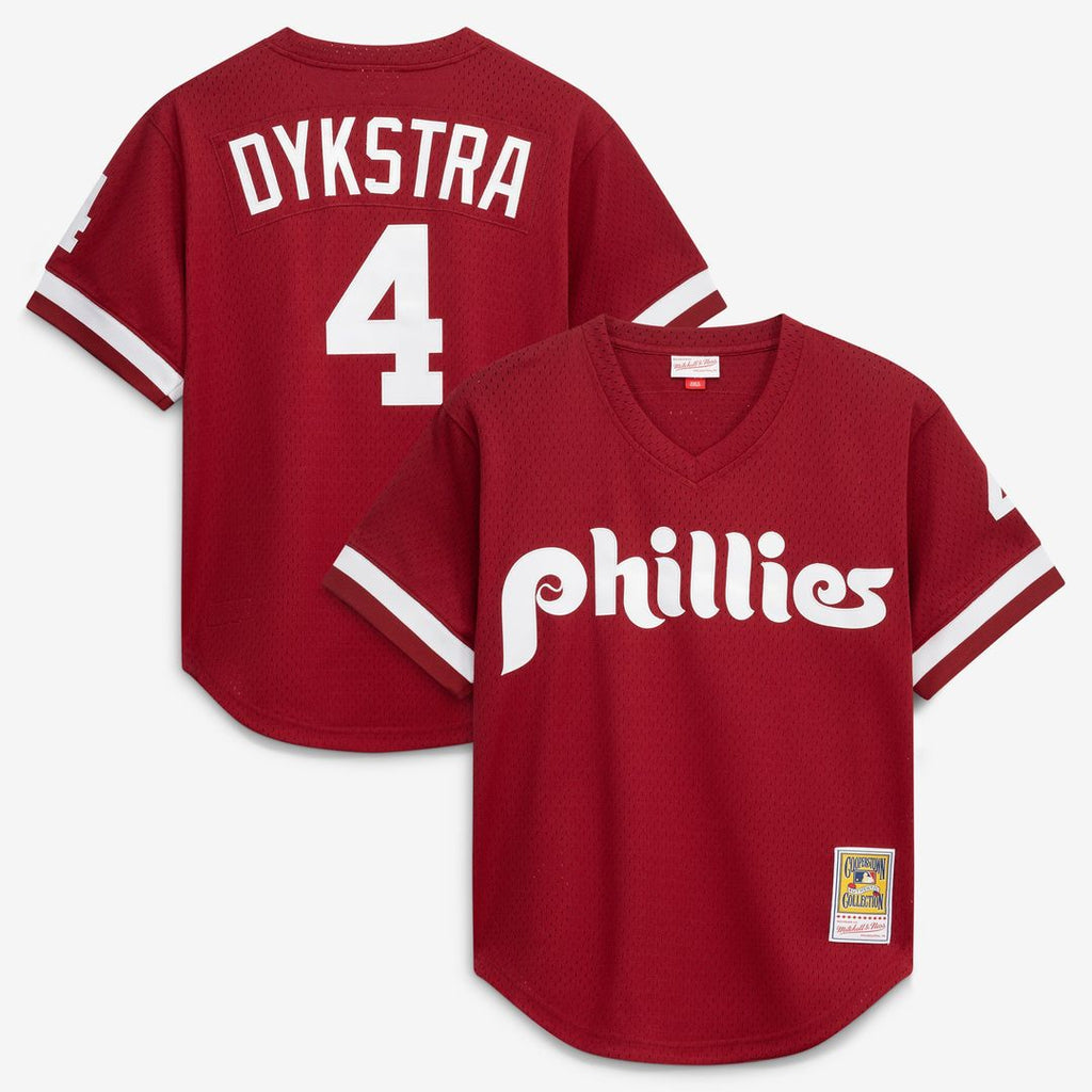 Lenny Dykstra Philadelphia Phillies Authentic Jersey - Scarlet
