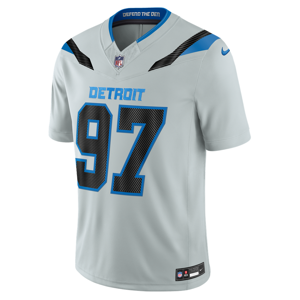 Aidan Hutchinson Detroit Lions 2026 Rivalries Collection Stitched Jersey - Silver