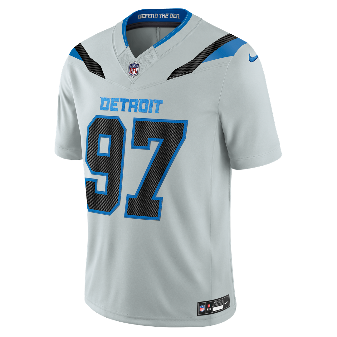 Aidan Hutchinson Detroit Lions 2026 Rivalries Collection Stitched Jersey - Silver