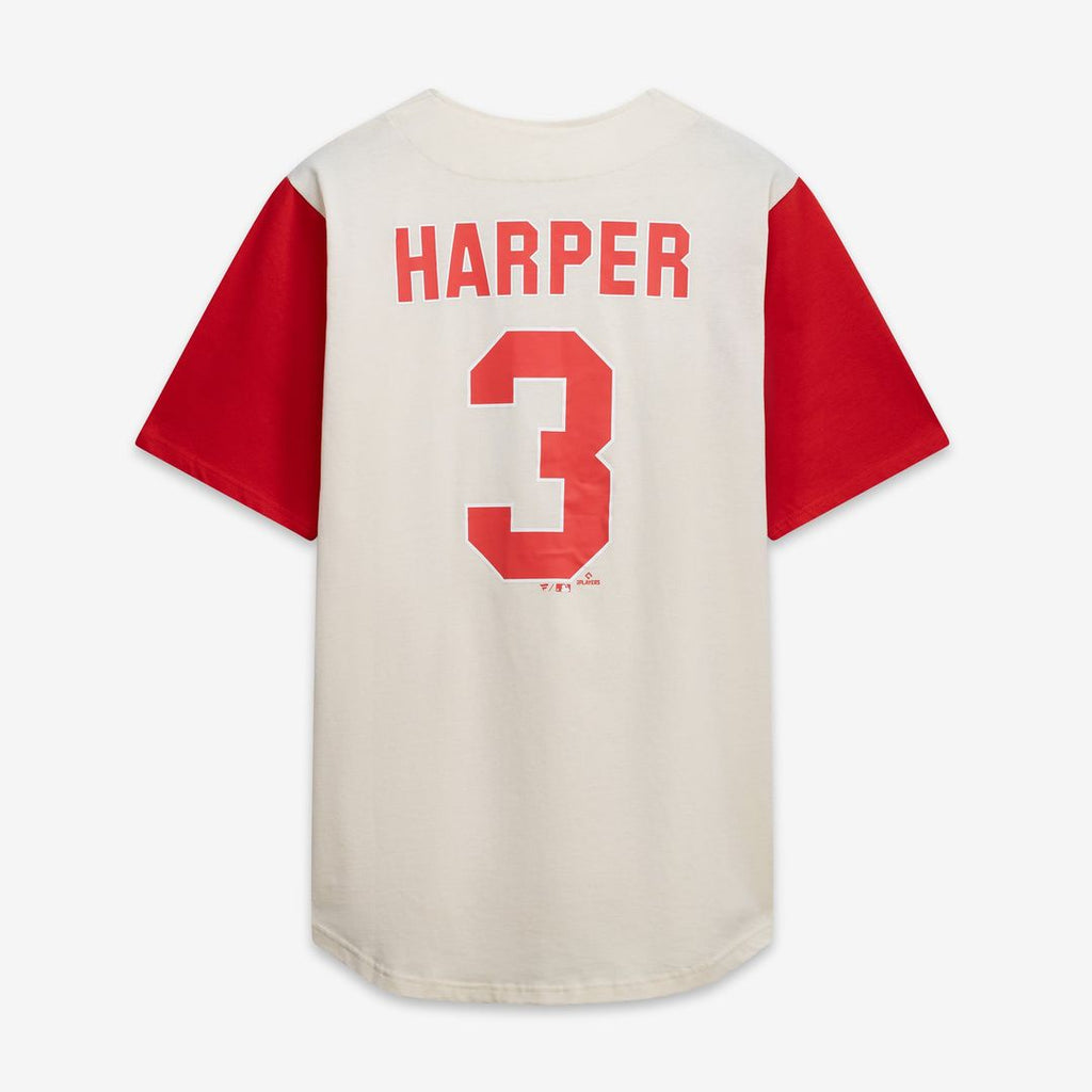 Philadelphia Phillies Big & Tall Two-Color Fashion Jersey - Cream/Red