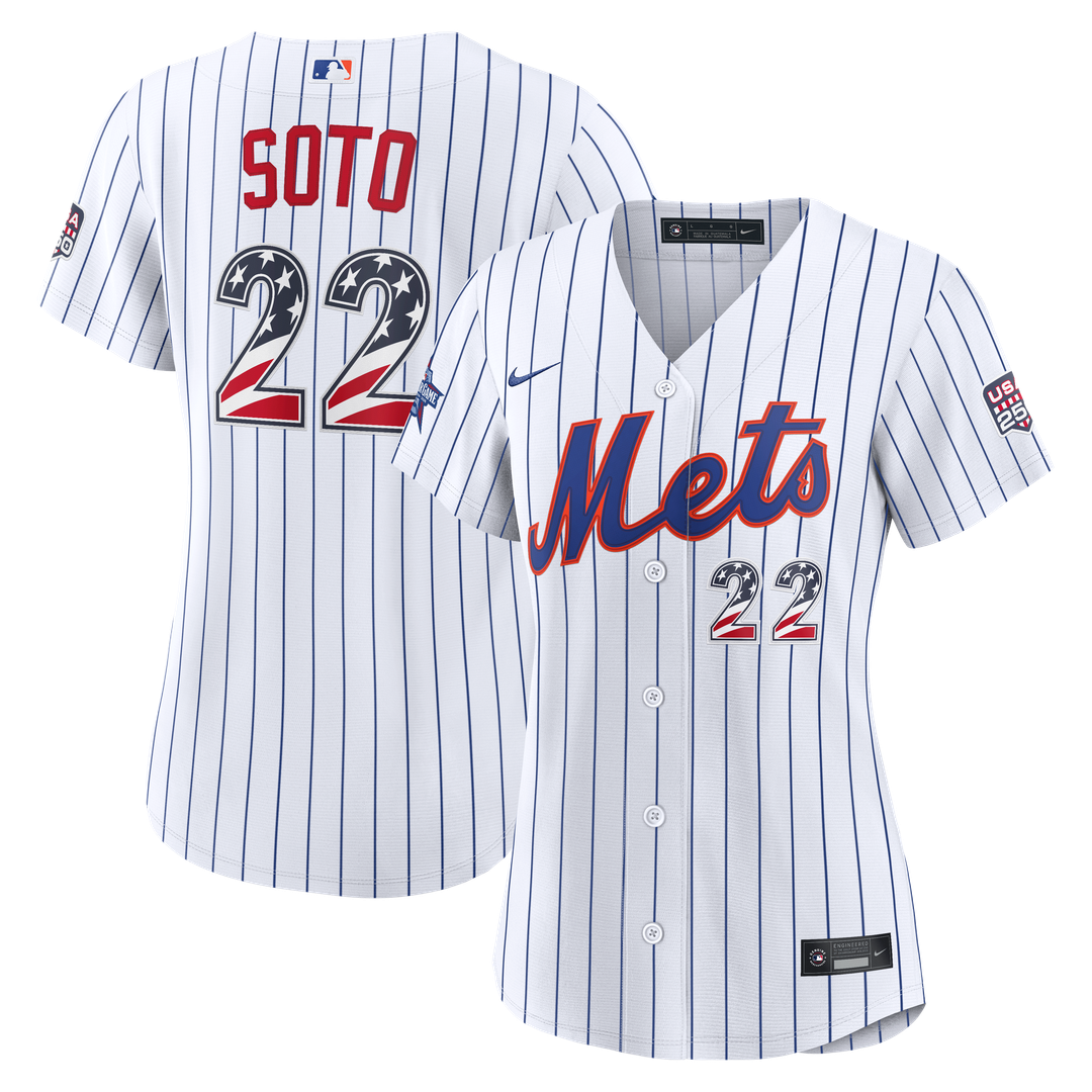 2026 All-Star Edition Stars & Stripes Women's New York Mets Juan Soto White Jersey