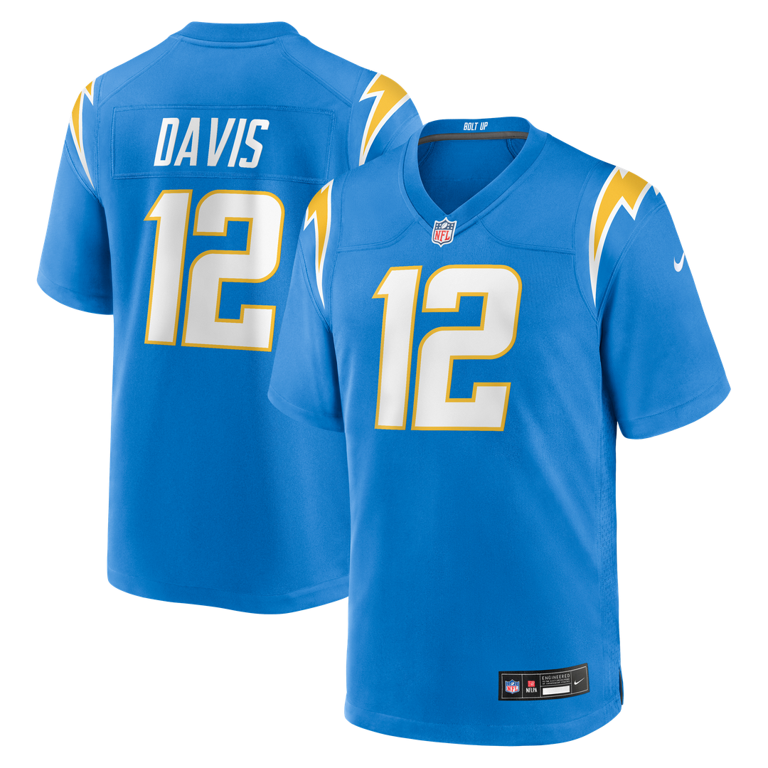 Derius Davis Los Angeles Chargers Team Jersey - Powder Blue