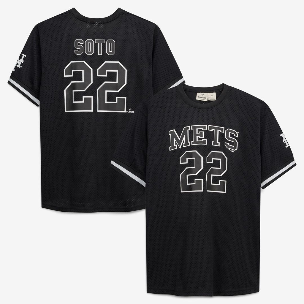 Juan Soto New York Mets Big & Tall Heavyweight Mesh Jersey - Black/White
