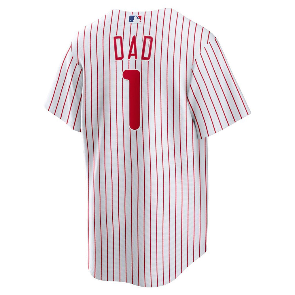 Philadelphia Phillies #1 Dad Home Jersey - White