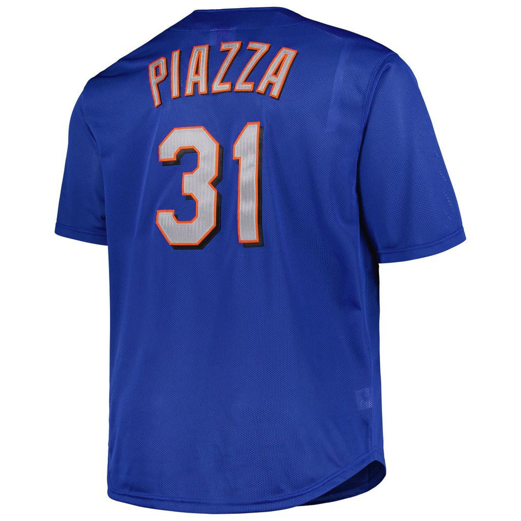 Mike Piazza New York Mets Big & Tall Cooperstown Mesh Jersey - Black