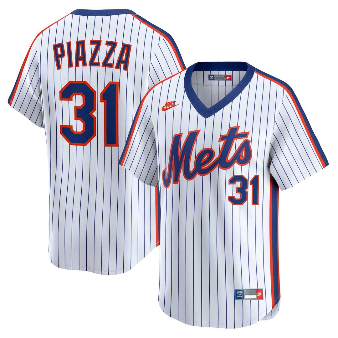 Mike Piazza New York Mets Throwback Jersey - White