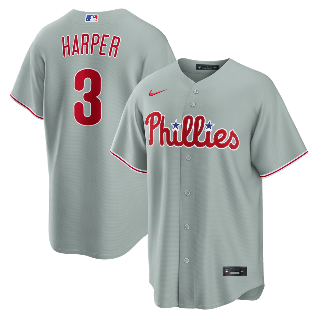 Bryce Harper Philadelphia Phillies Road Jersey - Gray