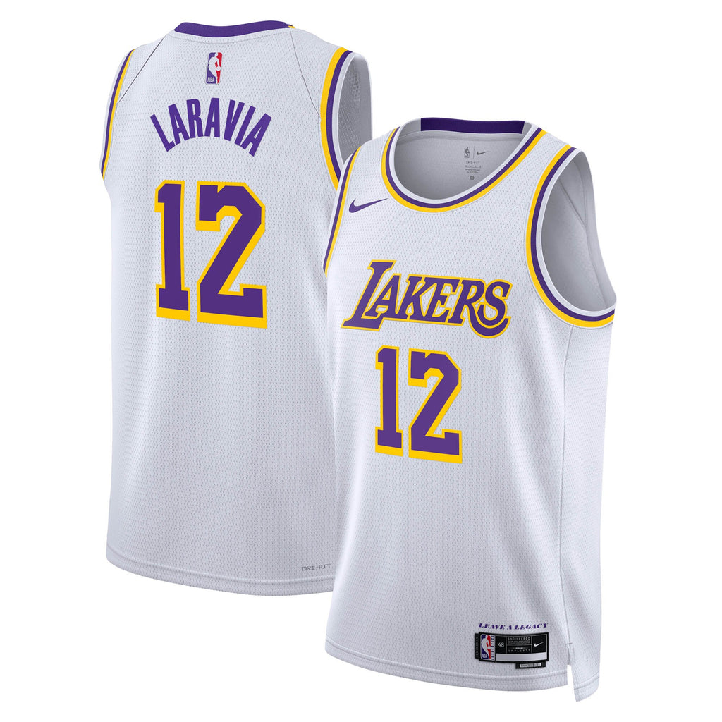 Los Angeles Lakers Jersey - White - Jake LaRavia - Unisex