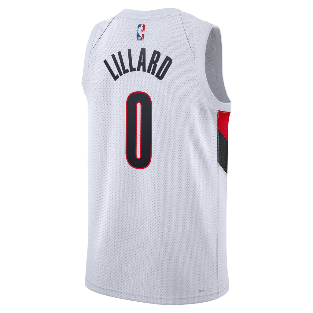 Portland Trail Blazers Replica Jersey - White - Damian Lillard - Unisex