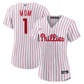 Philadelphia Phillies Women's #1 Mom Home Jersey - White