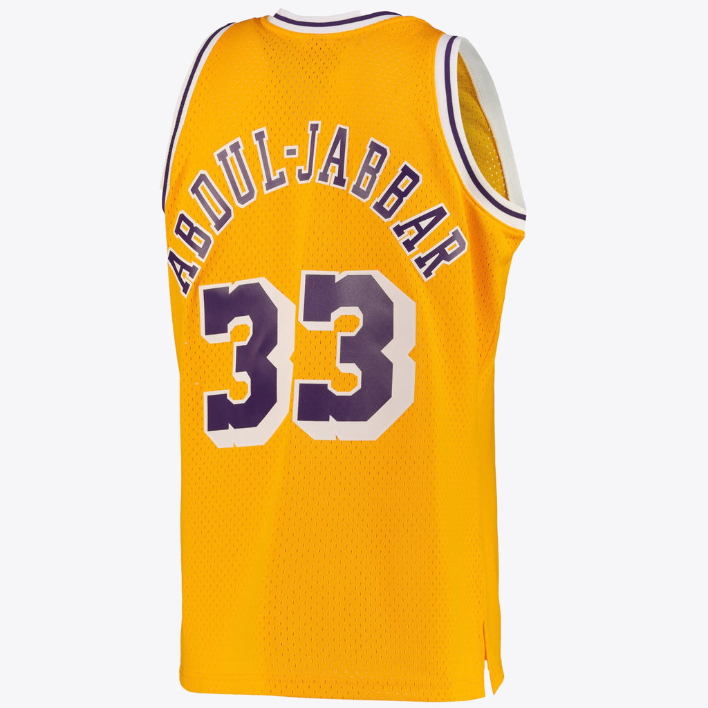 Los Angeles Lakers Kareem Abdul-Jabbar Road Jersey - Light Gold - Mens