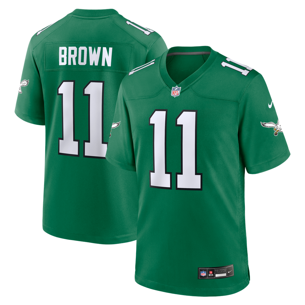 A.J. Brown Philadelphia Eagles Alternate Jersey - Kelly Green