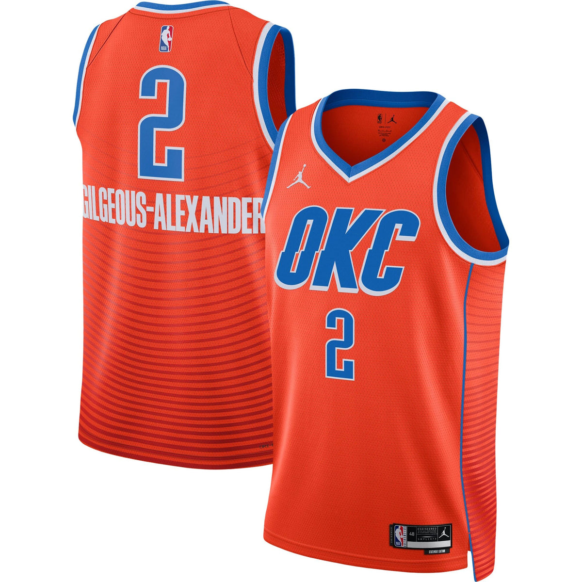 Oklahoma City Thunder Replica Statement Jersey - Shai Gilgeous-Alexander - Unisex